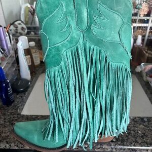 Teal boots